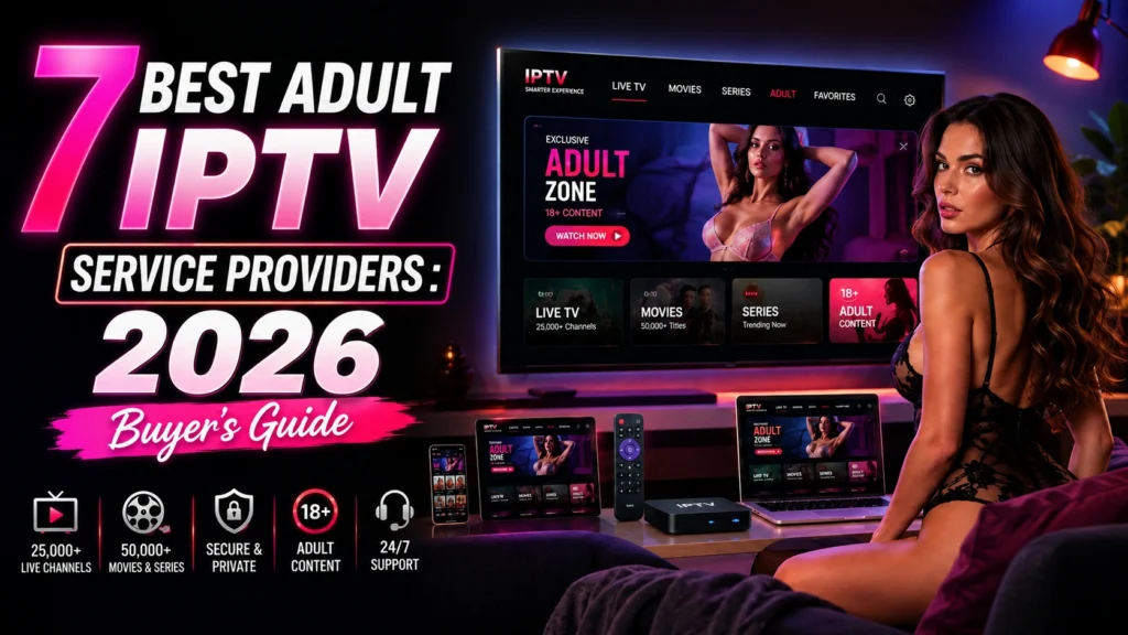 7 Best Adult IPTV Service Providers : 2026 Buyer’s Guide 1 Adult IPTV with 18+ channels, VOD, HD and 4K streaming services in 2026