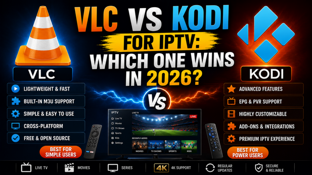 VLC vs Kodi for IPTV: Which One Wins in 2026? 2 VLC vs Kodi for IPTV: Which One Wins in 2026?